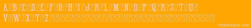 HotVarsityTeamDemo Font – Pink Fonts on Orange Background