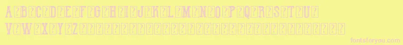 HotVarsityTeamDemo Font – Pink Fonts on Yellow Background