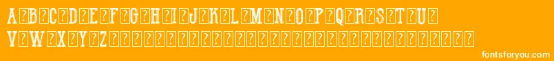 フォントHotVarsityTeamDemo – オレンジの背景に白い文字