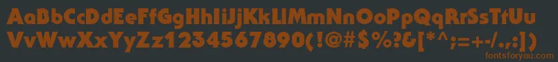 ItcSerifGothicLtBlack-Schriftart – Braune Schriften auf schwarzem Hintergrund