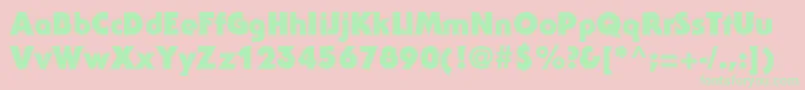 ItcSerifGothicLtBlack Font – Green Fonts on Pink Background