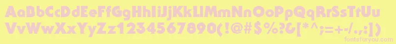 ItcSerifGothicLtBlack Font – Pink Fonts on Yellow Background