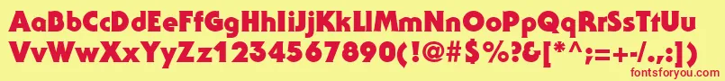 ItcSerifGothicLtBlack Font – Red Fonts on Yellow Background