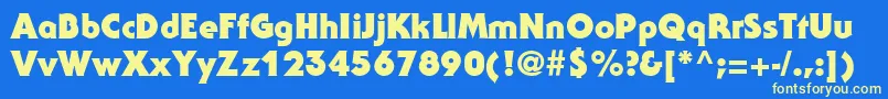 ItcSerifGothicLtBlack Font – Yellow Fonts on Blue Background