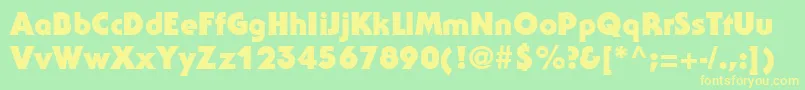 ItcSerifGothicLtBlack Font – Yellow Fonts on Green Background