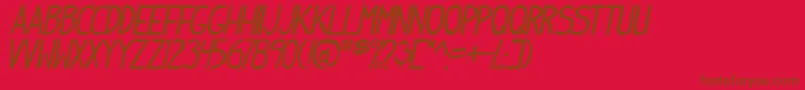 Fonte IndiepimptbsItal – fontes marrons em um fundo vermelho