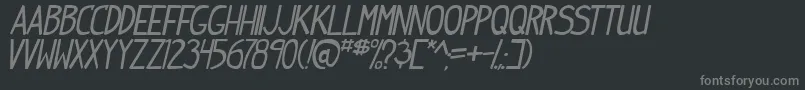 Шрифт IndiepimptbsItal – серые шрифты на чёрном фоне