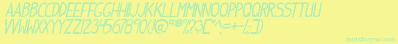 fuente IndiepimptbsItal – Fuentes Verdes Sobre Fondo Amarillo