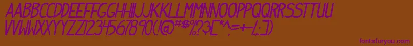 fuente IndiepimptbsItal – Fuentes Moradas Sobre Fondo Marrón