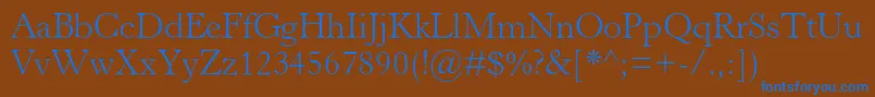 HorleyoldstylemtstdLight Font – Blue Fonts on Brown Background