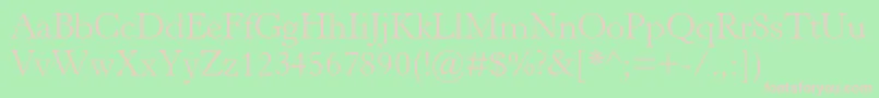 HorleyoldstylemtstdLight Font – Pink Fonts on Green Background