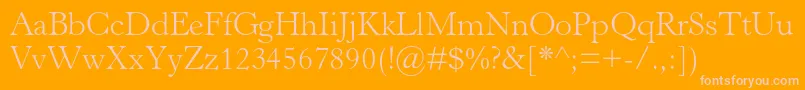 HorleyoldstylemtstdLight Font – Pink Fonts on Orange Background