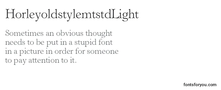 Review of the HorleyoldstylemtstdLight Font