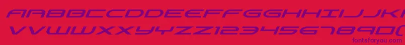 Czcionka Antietamsuperital – fioletowe czcionki na czerwonym tle