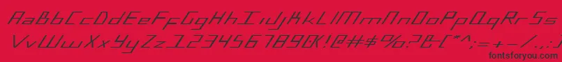 BlueJulyExpanded Font – Black Fonts on Red Background