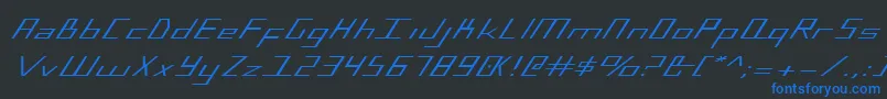 BlueJulyExpanded Font – Blue Fonts on Black Background