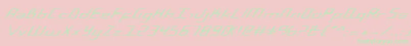 BlueJulyExpanded-Schriftart – Grüne Schriften auf rosa Hintergrund