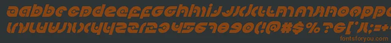 Шрифт Kovacsspotsuperital – коричневые шрифты на чёрном фоне