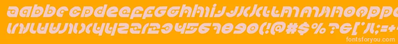 Kovacsspotsuperital Font – Pink Fonts on Orange Background