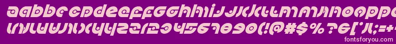 Шрифт Kovacsspotsuperital – розовые шрифты на фиолетовом фоне