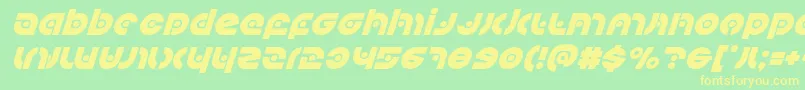 Kovacsspotsuperital Font – Yellow Fonts on Green Background