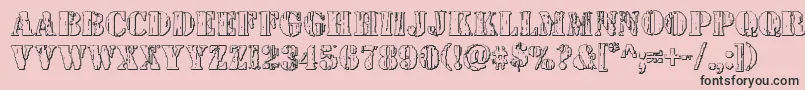 Wetworks3D-Schriftart – Schwarze Schriften auf rosa Hintergrund