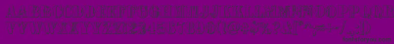 フォントWetworks3D – 紫の背景に黒い文字