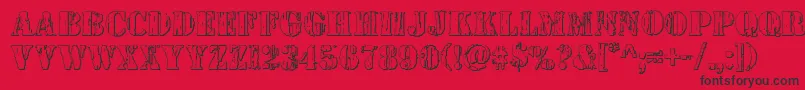 Шрифт Wetworks3D – чёрные шрифты на красном фоне