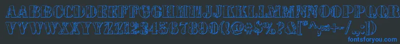 Wetworks3D Font – Blue Fonts on Black Background