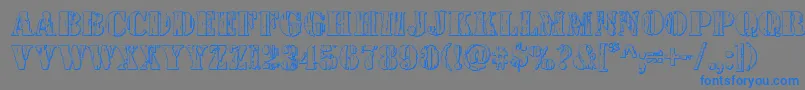 フォントWetworks3D – 灰色の背景に青い文字