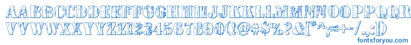 Шрифт Wetworks3D – синие шрифты