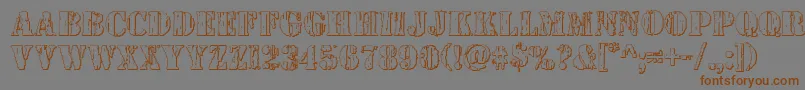 Шрифт Wetworks3D – коричневые шрифты на сером фоне