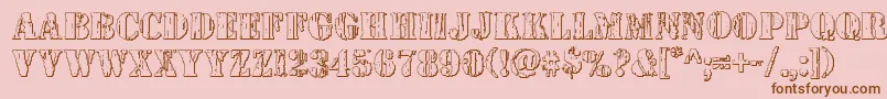 Wetworks3D Font – Brown Fonts on Pink Background