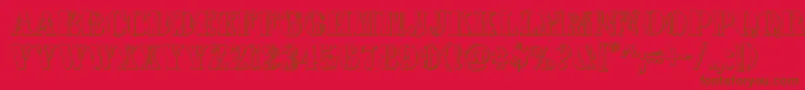 フォントWetworks3D – 赤い背景に茶色の文字
