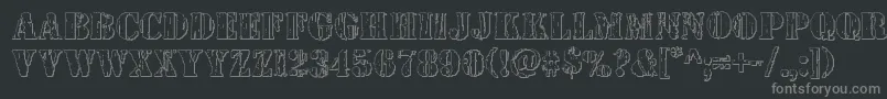 Wetworks3D Font – Gray Fonts on Black Background