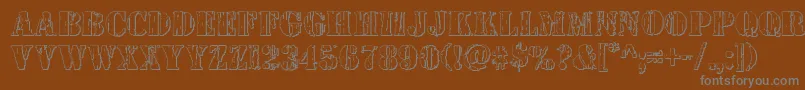 Шрифт Wetworks3D – серые шрифты на коричневом фоне