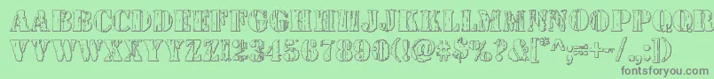 Шрифт Wetworks3D – серые шрифты на зелёном фоне