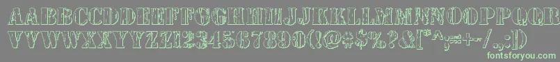 Wetworks3D-Schriftart – Grüne Schriften auf grauem Hintergrund