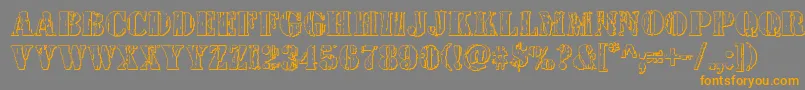 Шрифт Wetworks3D – оранжевые шрифты на сером фоне