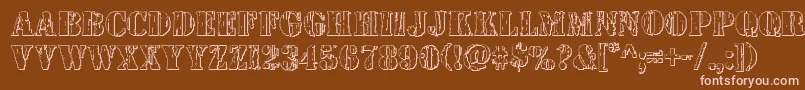 Шрифт Wetworks3D – розовые шрифты на коричневом фоне