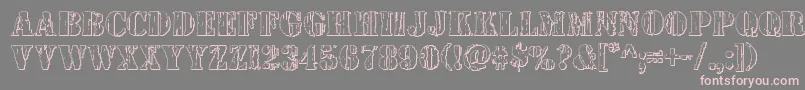 Шрифт Wetworks3D – розовые шрифты на сером фоне