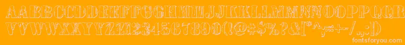 Шрифт Wetworks3D – розовые шрифты на оранжевом фоне