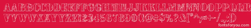 Wetworks3D-Schriftart – Rosa Schriften auf rotem Hintergrund