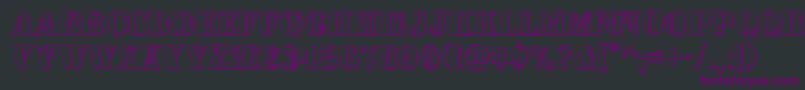Шрифт Wetworks3D – фиолетовые шрифты на чёрном фоне