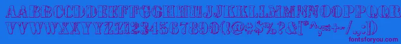 Шрифт Wetworks3D – фиолетовые шрифты на синем фоне