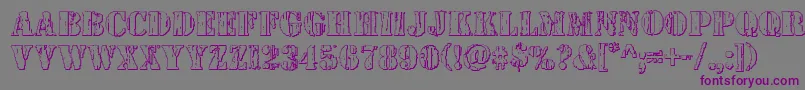 Шрифт Wetworks3D – фиолетовые шрифты на сером фоне
