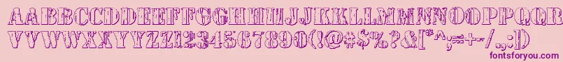Шрифт Wetworks3D – фиолетовые шрифты на розовом фоне