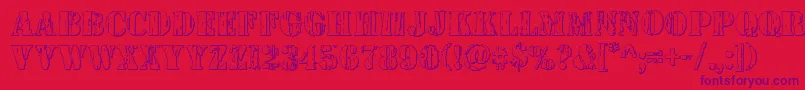 Шрифт Wetworks3D – фиолетовые шрифты на красном фоне