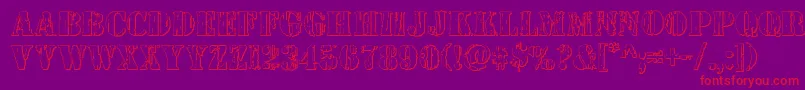 Wetworks3D-fontti – punaiset fontit violetilla taustalla
