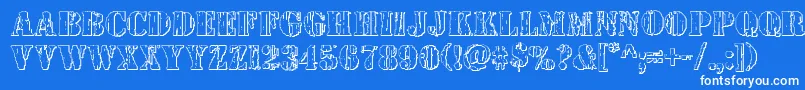 Wetworks3D-fontti – valkoiset fontit sinisellä taustalla